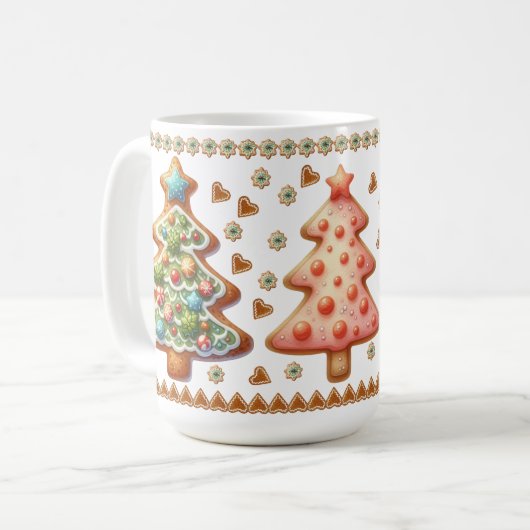 Sweet Christmas Trees Cookie Tasse (Vorderseite Links)