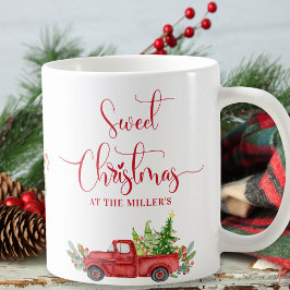 Sweet Christmas Vintag Red Truck, Urlaub Kaffeetasse