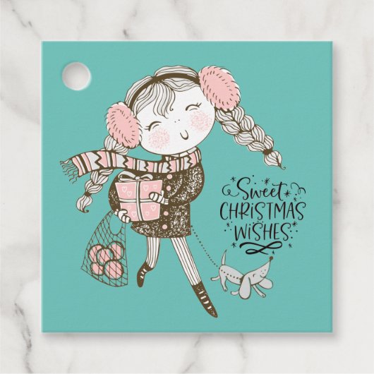 Sweet Christmas Wünsche Geschenkanhänger (Vorderseite)
