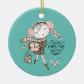 Sweet Christmas Wünsche Keramik Ornament (Vorne)