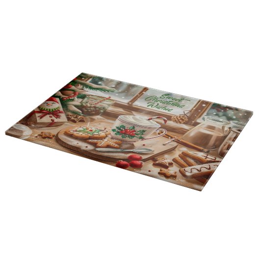 Sweet Christmas Wünsche Schneidebrett (Ecke)