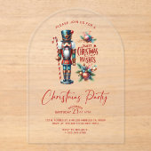 Sweet Christmas wünscht Nutcracker Party laden Acryleinladungen (Vorderseite)