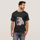 Sweet Chubby Grey White Kitten Soft Art ✨🐾☁️ T-Shirt (Vorne ganz)