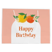 Sweet Citrus Birthday Geschenktasche Große Geschenktüte (Rückseite)