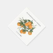 Sweet Citrus Botanical Orange Greenery Dusche Serviette (Ecke)