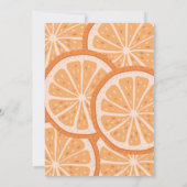 Sweet Citrus Niedlich Moderne Babydusche Einladung (Rückseite)