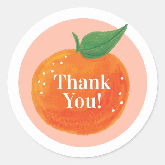 Sweet Citrus Round Vielen Dank, dass Sie Aufkleber (Vorderseite)