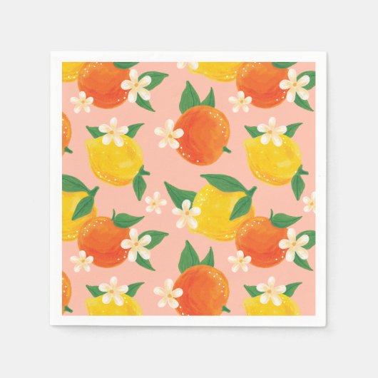 Sweet Citrus Summer Napkin Serviette (Vorderseite)