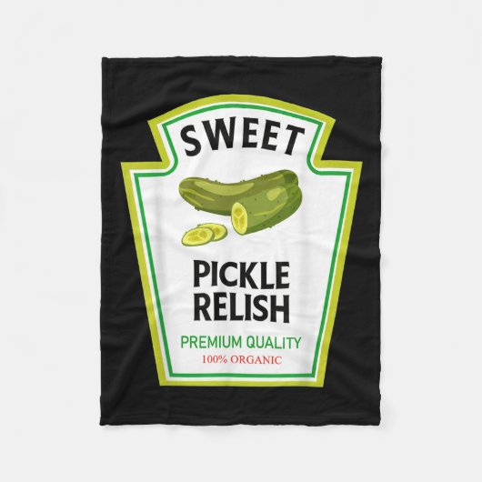 Sweet Ckle Relish Funny Condiment Costume Party Ma Fleecedecke (Vorderseite)