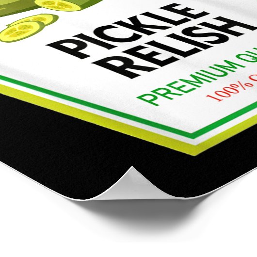 Sweet Ckle Relish Funny Condiment Costume Party Ma Poster (Ecke)