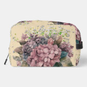 Sweet classic feminine dusty pink flowers waschbeutel (Rückseite)