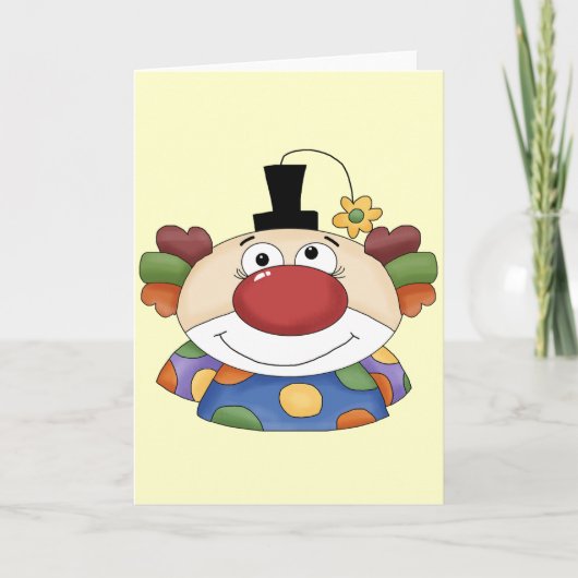 Sweet Clown Face Karte (Vorderseite)