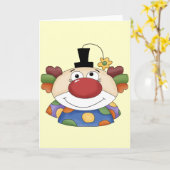 Sweet Clown Face Karte (Gelbe Blume)