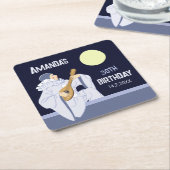 Sweet Clown (Pierrot) spielt Lute CC1270 Geburtsta Rechteckiger Pappuntersetzer (angewinkelt)