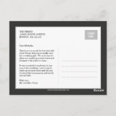 Sweet Collage Wedding Dankeschön Card - Kohle Postkarte (Rückseite)