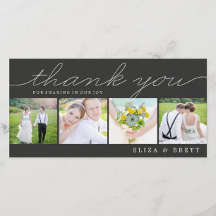 Sweet Collage Wedding Dankeschön Karten - Kohle