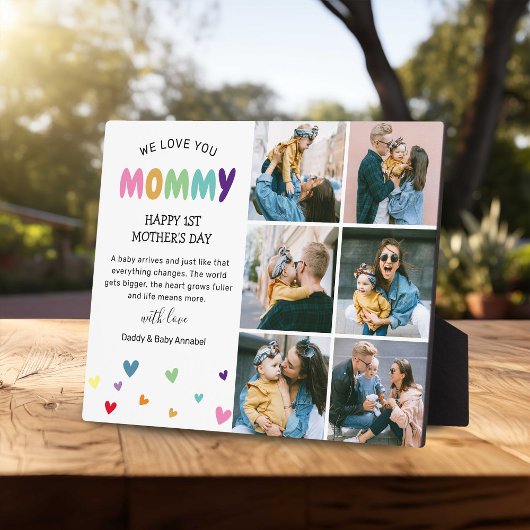 Sweet Colorful 1. Muttertag Foto Collage Fotoplatte