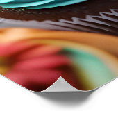 Sweet Colorful Cupcakes Version 1 Poster (Ecke)