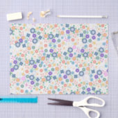 Sweet Colorful Ditsy Floral Pattern Seidenpapier (Handwerk)