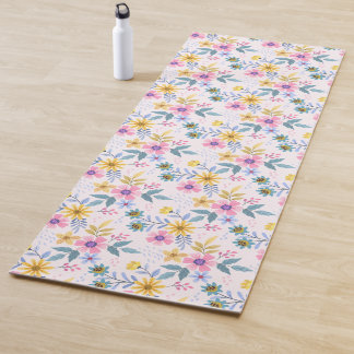 Sweet colorful floral yogamatte