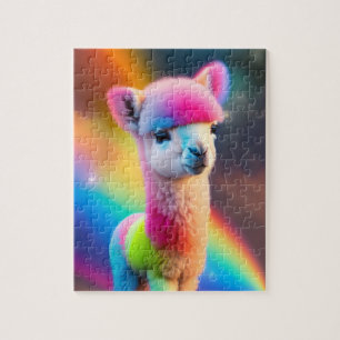 Sweet Colorful Fluffy Little Niedlich Alpaca Puzzle