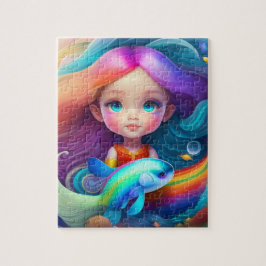 Sweet Colorful Kleine Niedliche Meerjungfrau Puzzle