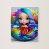 Sweet Colorful Kleine Niedliche Meerjungfrau Puzzle (Vertikal)