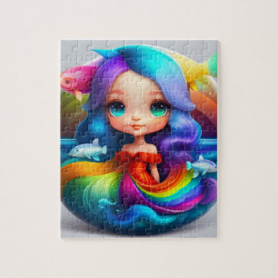 Sweet Colorful Kleine Niedliche Meerjungfrau Puzzle