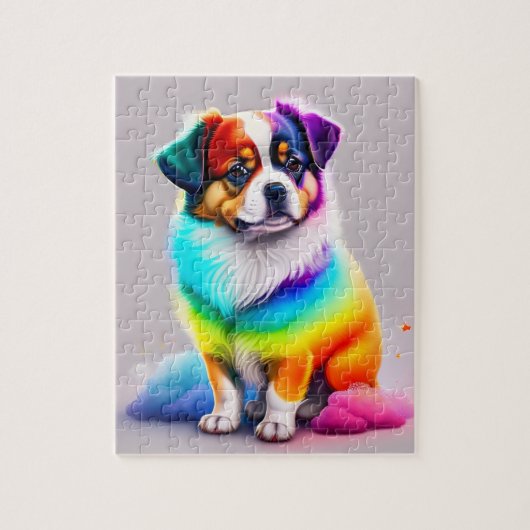 Sweet Colorful Niedlich Dog Puzzle (Vertikal)