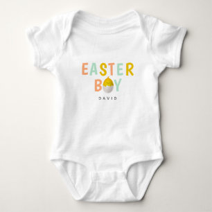 Sweet Colorful Osterjunge Custom Baby Bodysuit Strampler