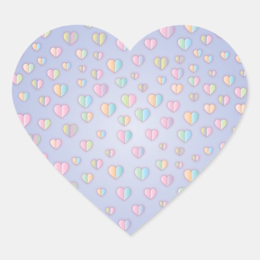 Sweet Colorful Speckles Blank Template Herz-Aufkleber (Vorderseite)