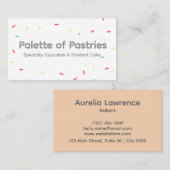 Sweet Colorful Sprinkle Bäckerei Vibranful Joyful Visitenkarte (Vorne/Hinten)