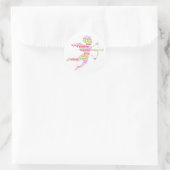 Sweet Colorful Valentine Cupid Runder Aufkleber (Tasche)
