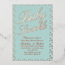 Sweet Confetti Baby Duschsprinklen gepresst Folieneinladung