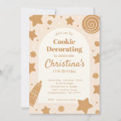 Sweet Cookie Decorating Birthday Invitation Einladung (Vorderseite)