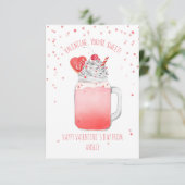 Sweet Cookie Milkshake-Klasse Valentine Karte (Stehend Vorderseite)