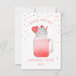 Sweet Cookie Milkshake-Klasse Valentine Karte
