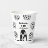 Sweet Cookie Mouse First Birthday Pappbecher (Vorderseite)