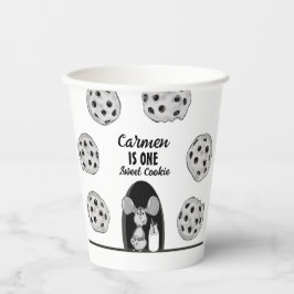 Sweet Cookie Mouse First Birthday Pappbecher