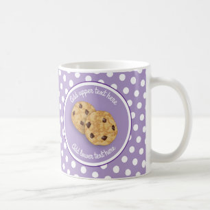 Sweet Cookie Pair auf Lavender Lila Gepunktet Kaffeetasse