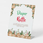 Sweet Cookie Weihnachts Windeln Raffle Baby Dusche Sockelschild (Vorderseite)