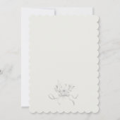 Sweet Coquette Beige Bow Krawatte Elegant Babydusc Einladung (Rückseite)