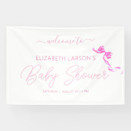 Sweet Coquette Pink Bow Krawatte Elegant Babydusch Banner