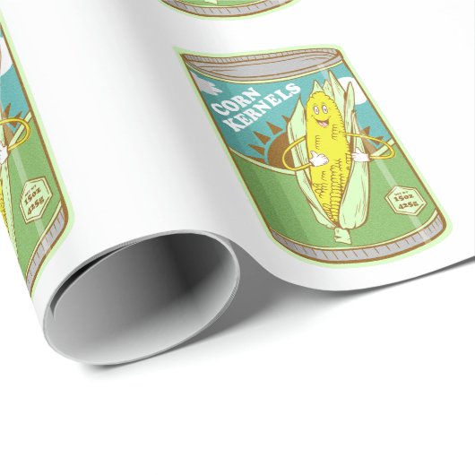 Sweet Corn in a Can Geschenkpapier (Rolleneckpunkt)