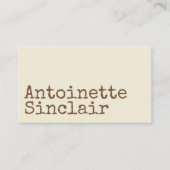 Sweet Corn und Toffee Typografy Busine Visitenkarte (Vorderseite)