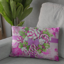 Sweet Cosy Hütte Pink und Lila Weihnachten Lendenkissen