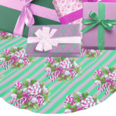 Sweet Cosy Hütte Pink und Lila Weihnachten Rundes Kissen