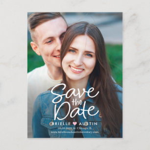 Sweet Couple EDITABLE FARBE Save the Date Postcard Postkarte