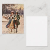 Sweet Couple Skater in der Weihnachtssaison Visitenkarte (Vorne/Hinten)