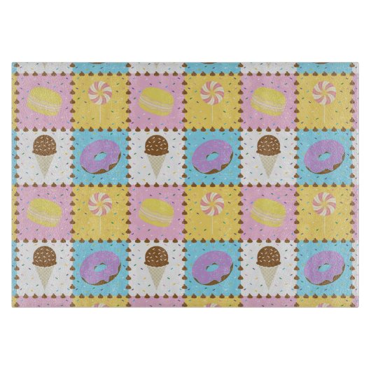 Sweet Cravings Glass Cutting Board Schneidebrett (Vorderseite)
